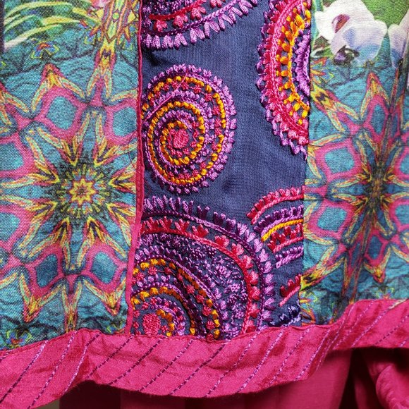 Almirah Junaid Jamshed Pakistani Viscose Chiffon Ready-Made Shalwar Kameez Suit - Picture 12 of 16